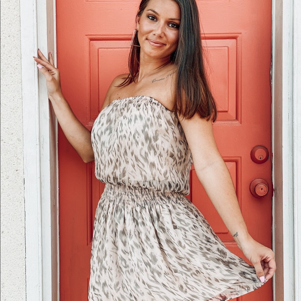 GLAM Tube Smocked Waist Midi Dress-S, M, L